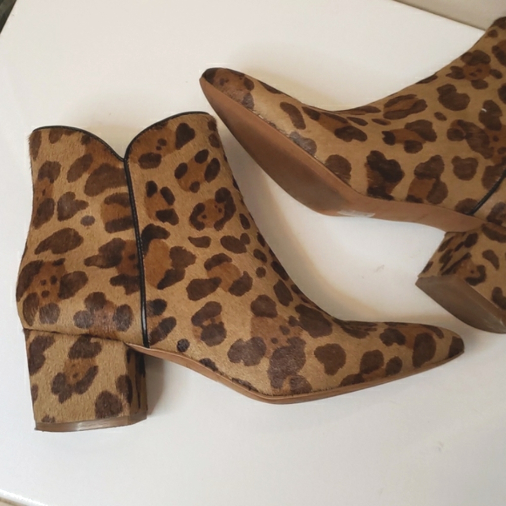Cole Haan Elyse Leopard Print Ankle Boots